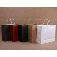 Different size wholesale pure color paper shopping bag in stock or custom