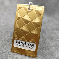 Engrave pattern hot stamping foil luxury design paper hang tag
