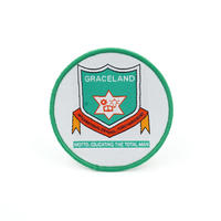 personality design own logo laser cutting uniform sew on woven patch